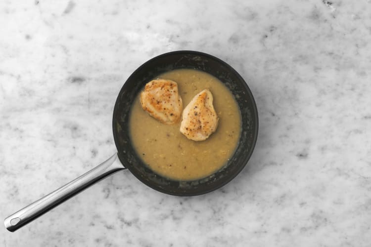 Make gravy and finish chicken