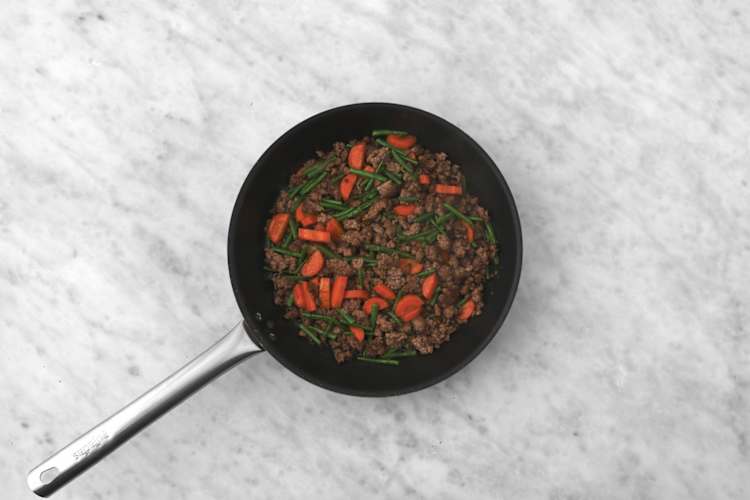 Fry the Beef and Beans