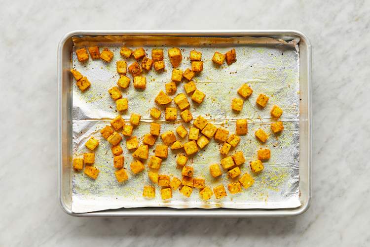 Prep and broil tofu