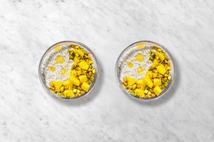Variatie 1: Mango en pistache (2 porties)