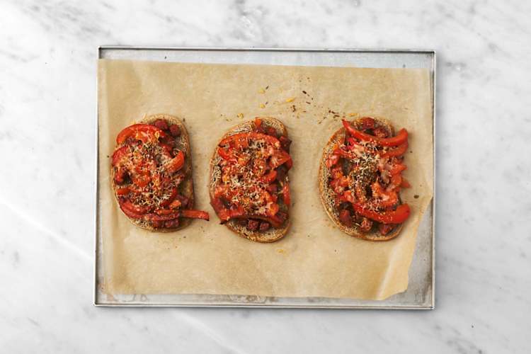 Monter les bruschettas
