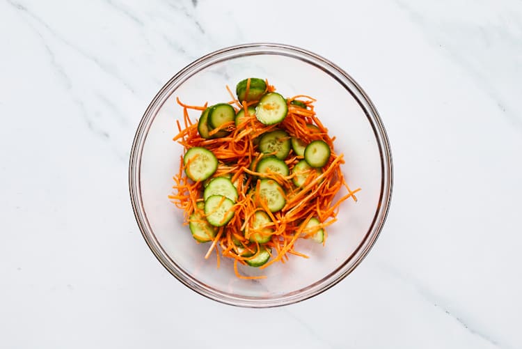 Marinate veggies