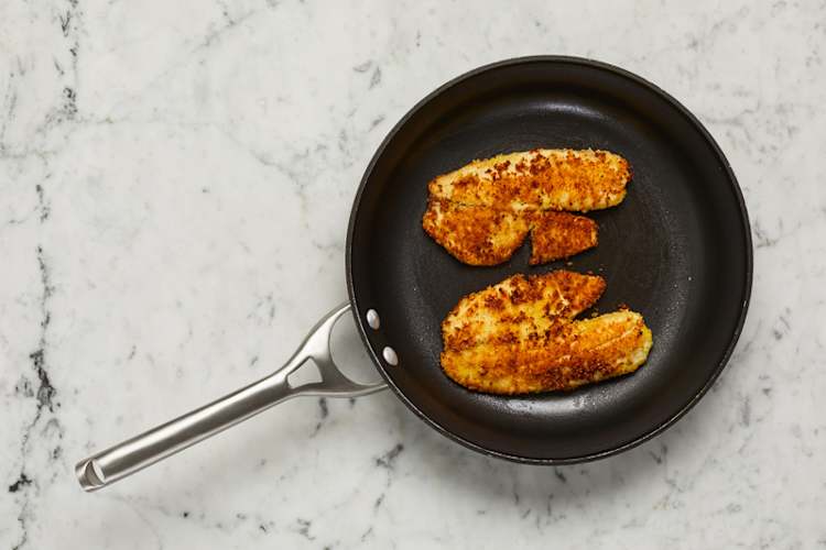 Pan-fry shrimp