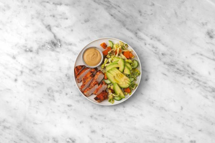 Salat anrichten