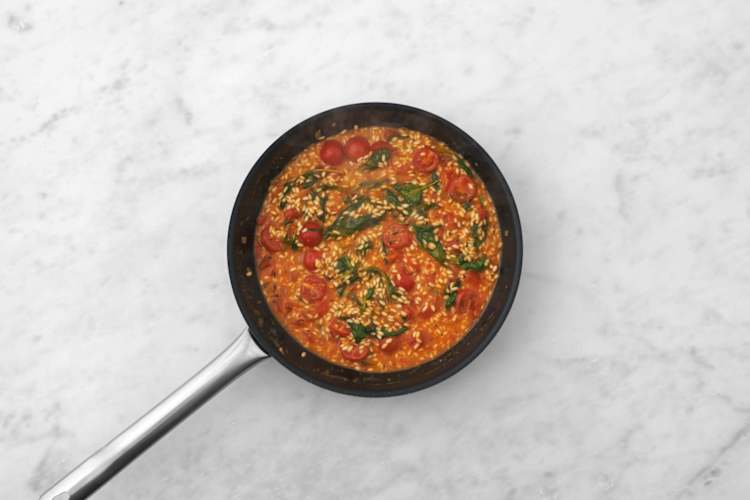 Færdiggør risotto