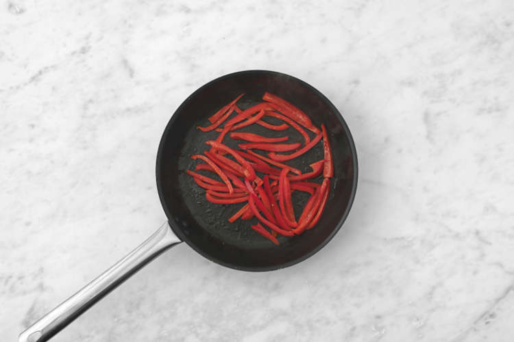 Cook the veggies