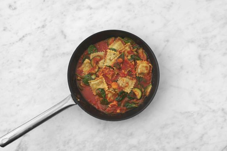 Cook the ravioli