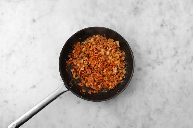 Cook the veggie mince
