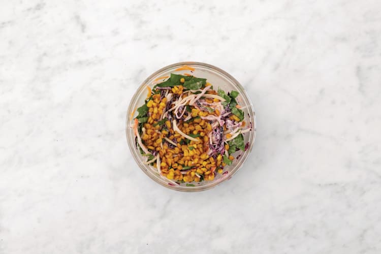 Assemble the slaw 