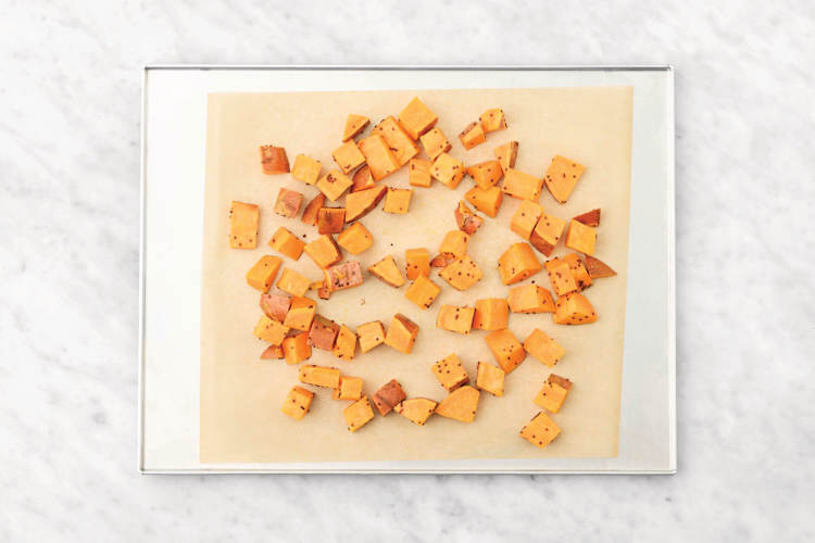 Roast the sweet potatoes