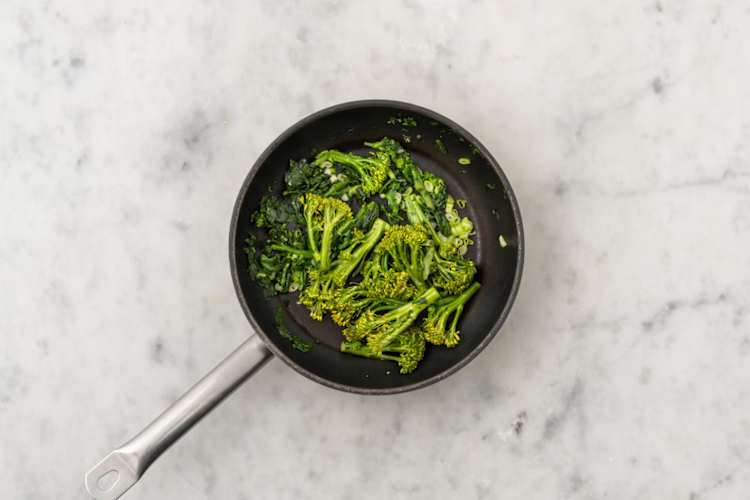 Cook the green veggies 