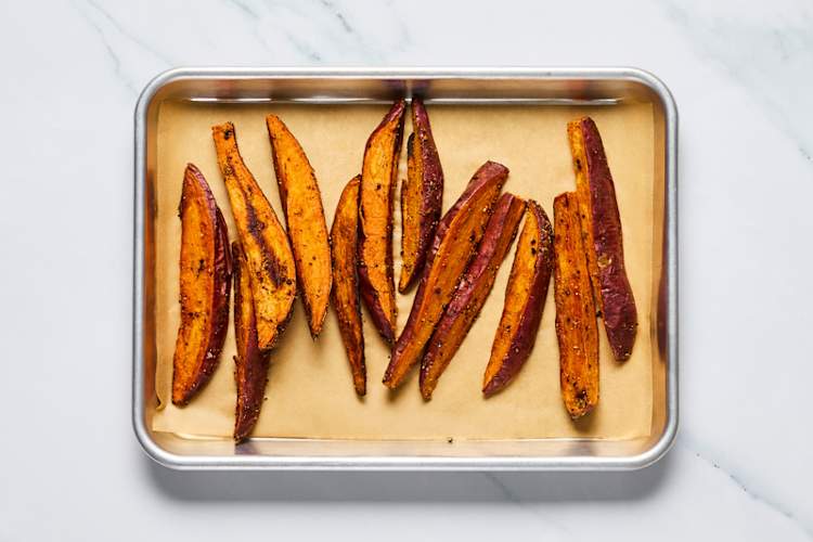 Cook sweet potatoes