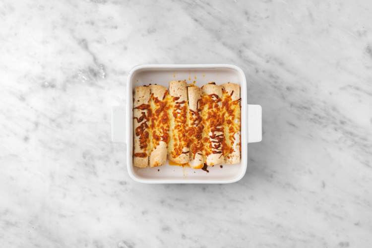 Grill the enchiladas 