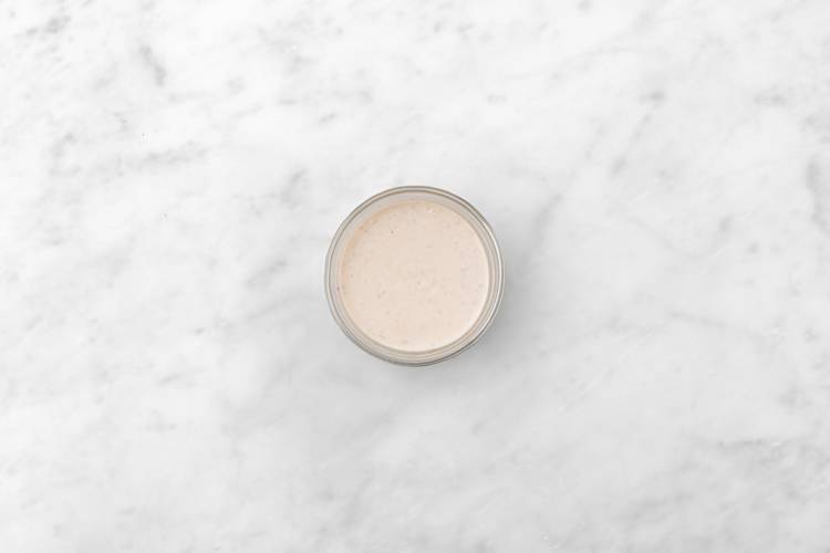 Make the harissa yoghurt 