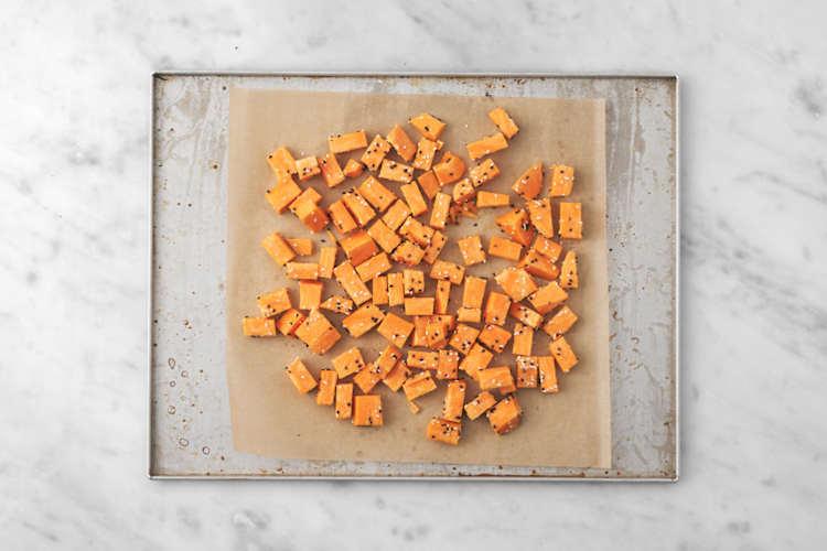 Roast the sweet potato