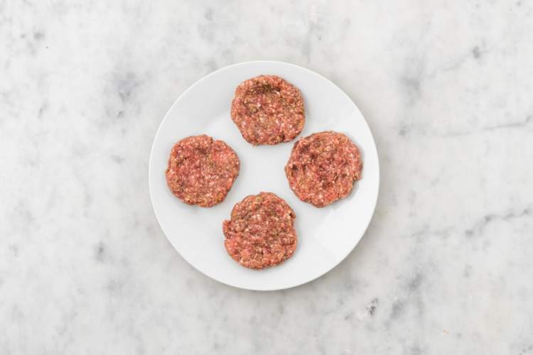 Prep the beef patties