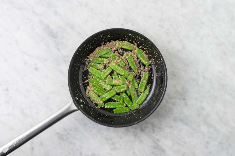 Cook the pea pods