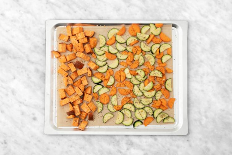 Roast the veggies