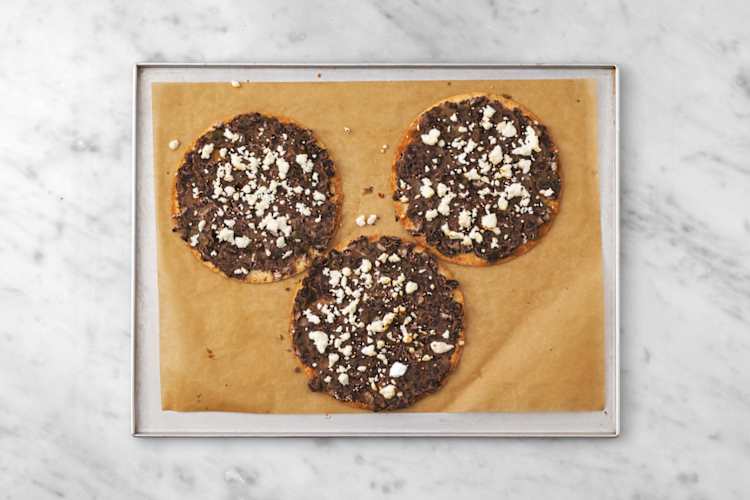 Assemble and bake tostadas 