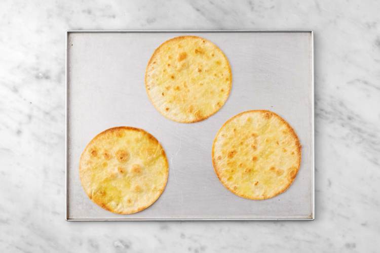 Toast tortillas 