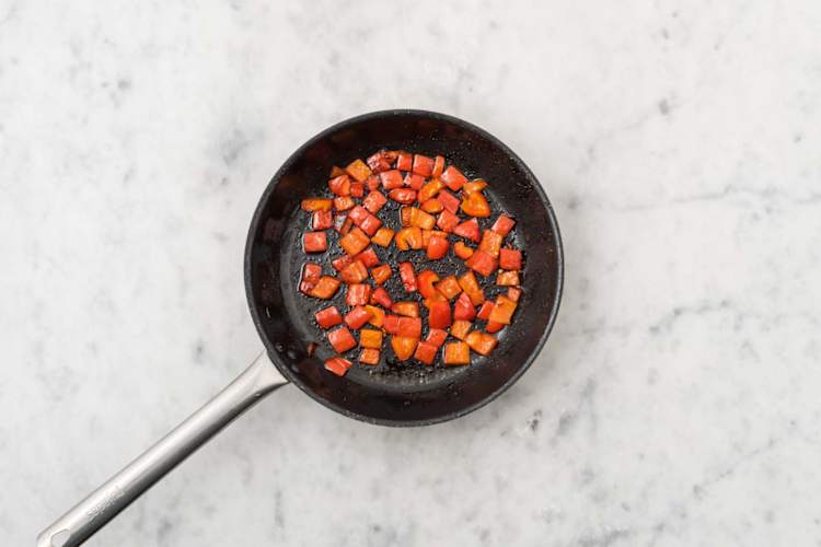 Prep and cook peppers