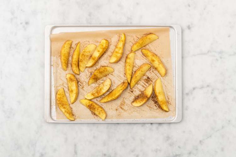 Roast potato wedges