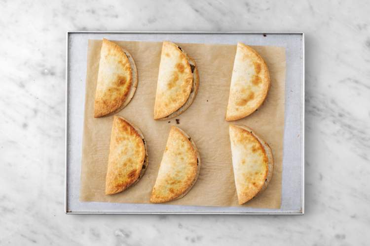 Bake the quesadillas