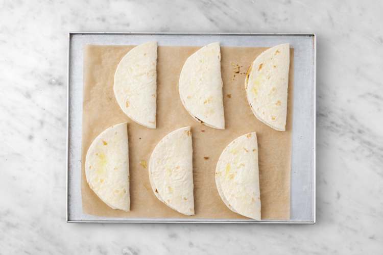 Assemble the quesadillas