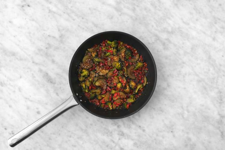 Cook the veggies