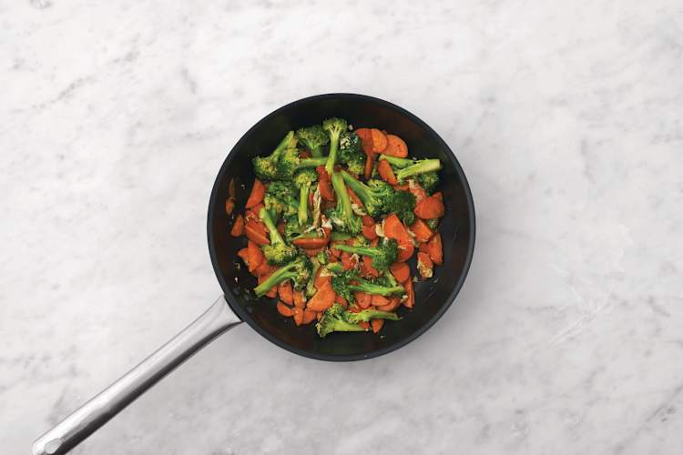 Cook the veggies