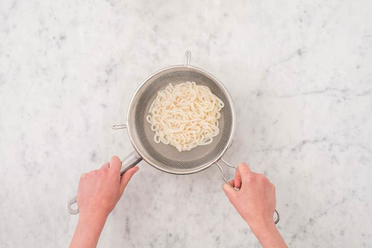 Cook the noodles & get prepped