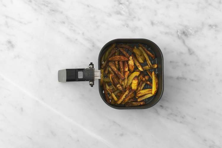 Cook the fries 