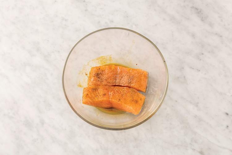 Prep the salmon 