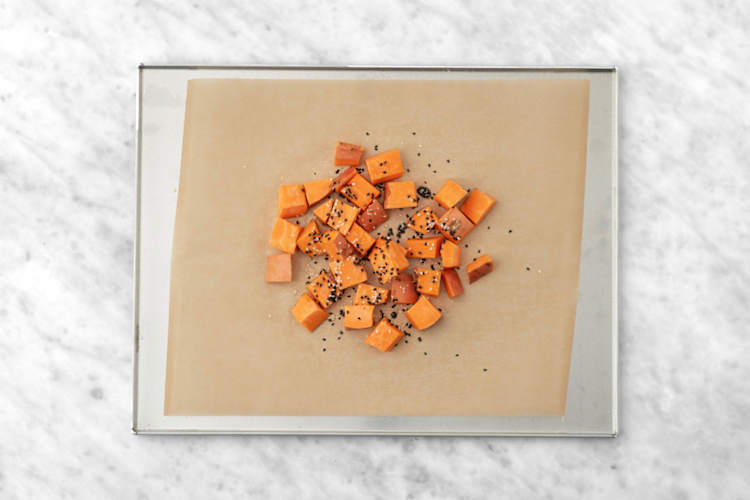 Roast the sweet potato 