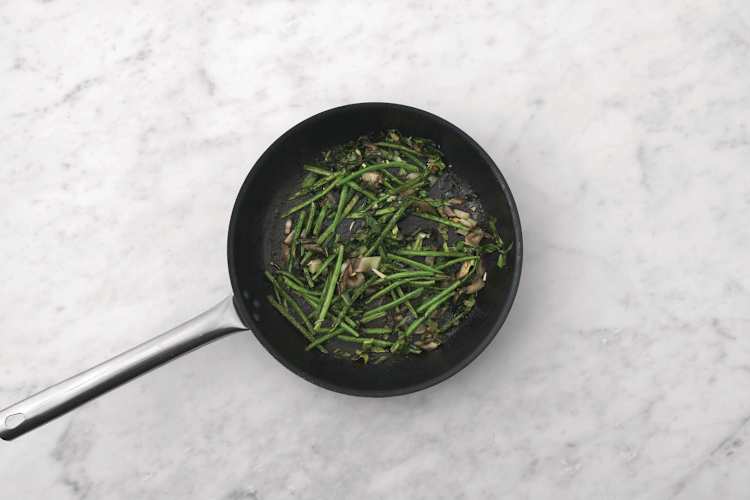 Cook the greens