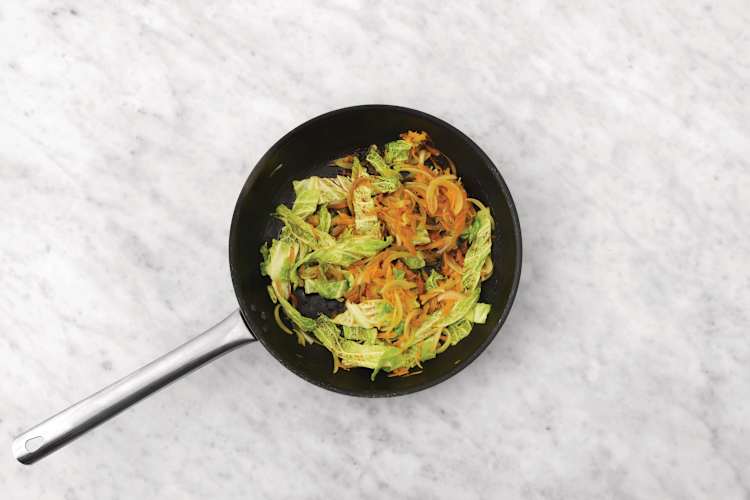 Cook the veggies