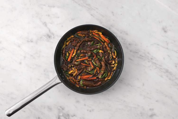 Make the beef stir-fry