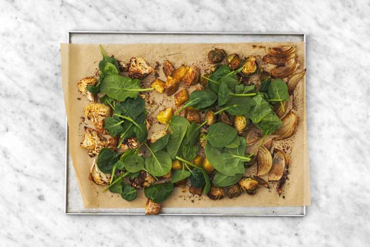 Toss the veggies
