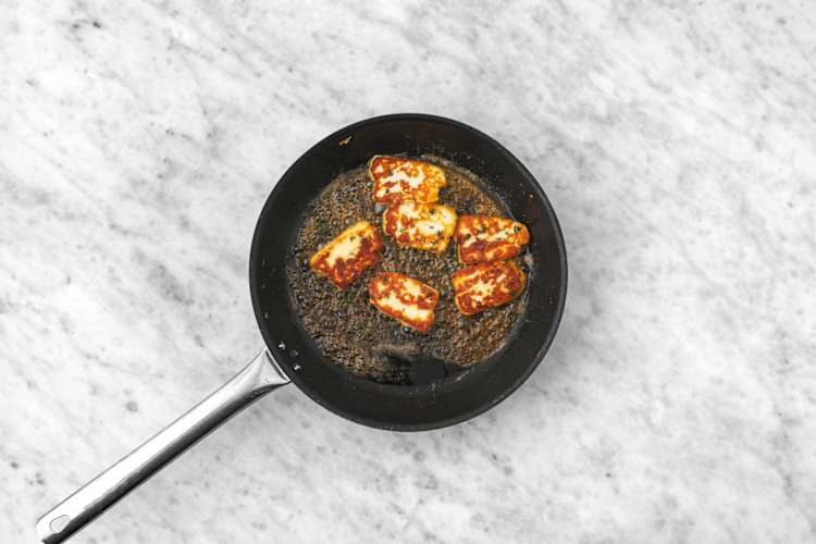 Cook the haloumi