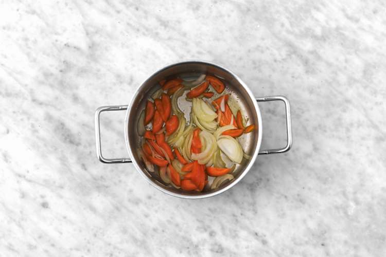 Cook the veggies