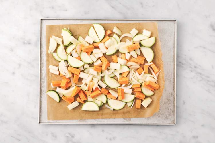 Roast the veggies