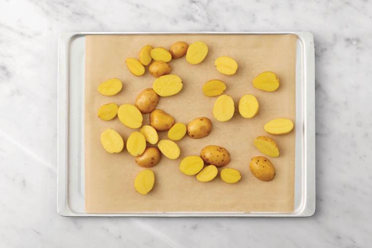 Roast the baby potatoes