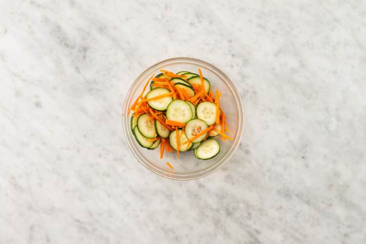 Marinate veggies