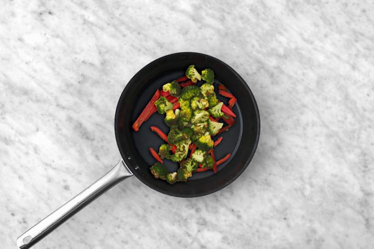 Cook the veggies