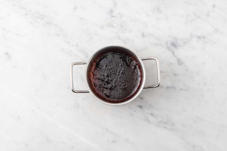 Make blueberry-BBQ sauce
