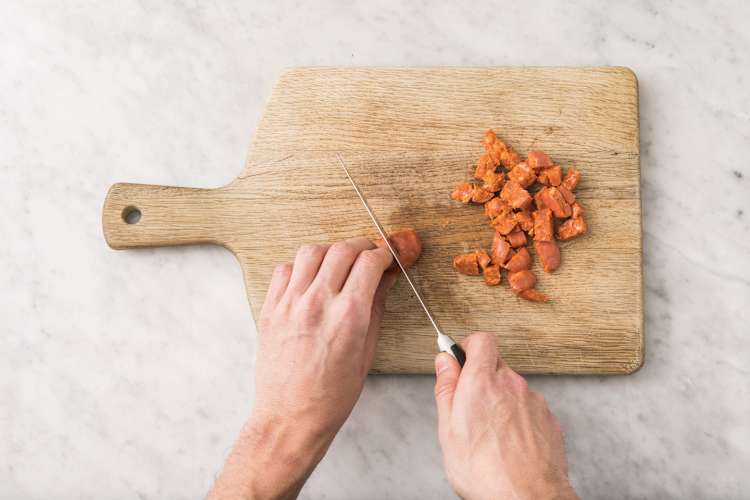 Add the chorizo