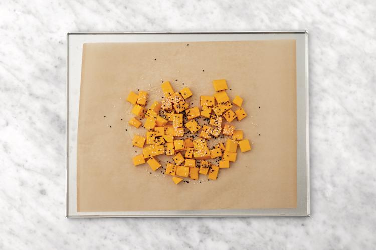 Roast the sweet potato