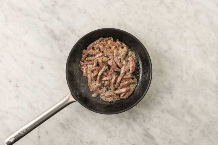 Get prepped & cook the beef