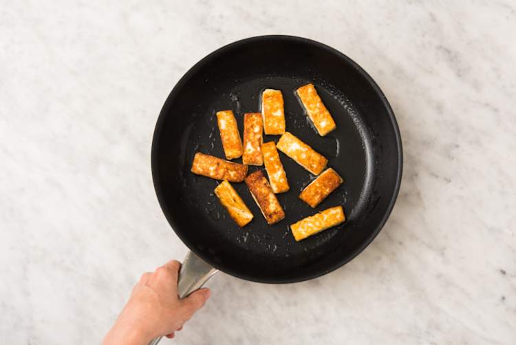 Cook the haloumi