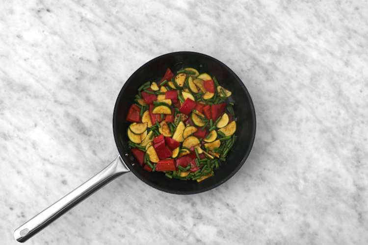 Cook the veggies